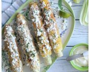 Ψητά καλαμπόκια με μαγιονέζα και φέτα