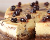 Marbled cheesecake σοκολάτα-βύσσινο