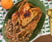 Χριστουγεννιάτικη γεμιστή γαλοπούλα λουκούμι