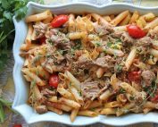 Πένες με καπνιστό τόνο στο φούρνο