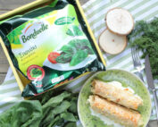 Τορτίγιες με σπανάκι και μανιτάρια