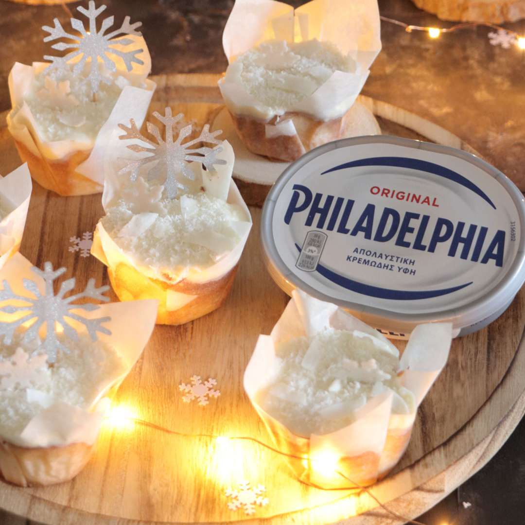 Γιορτινά Cupcakes χιονόμπαλες καρύδας
