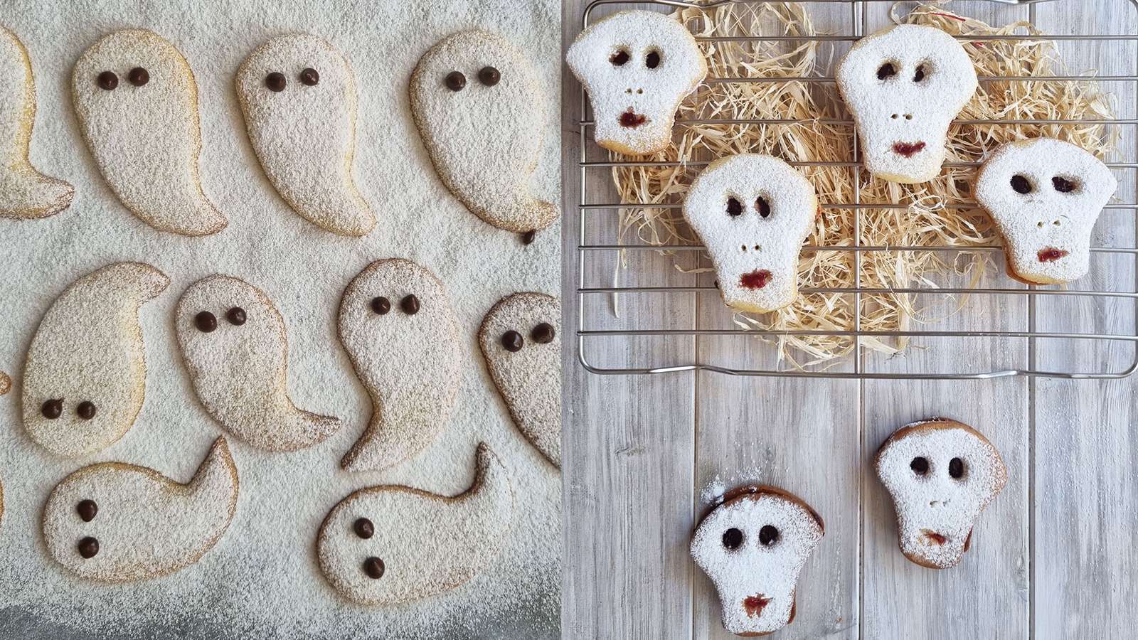 Αποκριάτικα μπισκότα φάντασμα και Φράνκεστάϊν