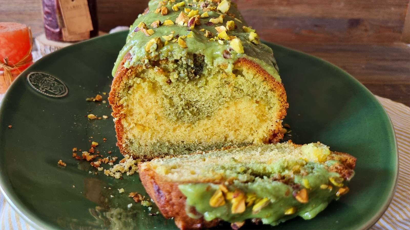 Marble κέικ φυστίκι - πορτοκάλι