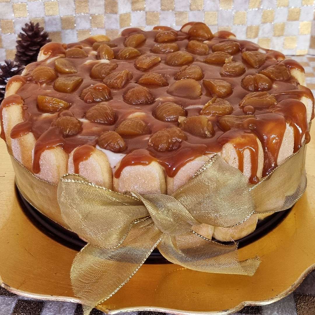 Τούρτα Σαρλότ κάστανο και καραμέλα