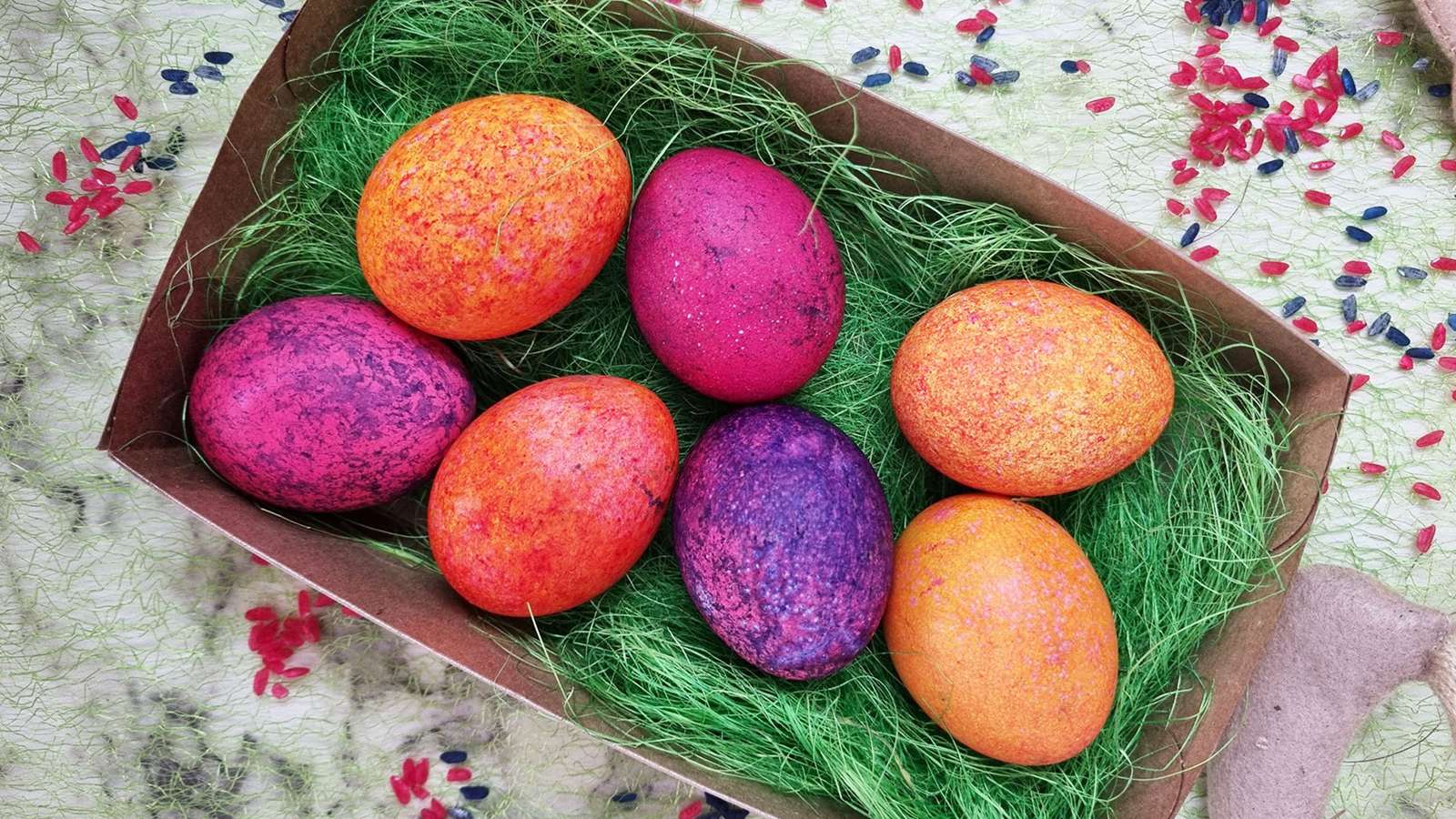 Βάψε τα αυγά με ρύζι