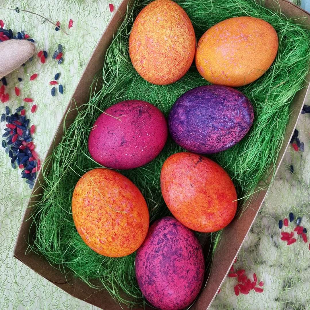 Βάψε τα αυγά με ρύζι